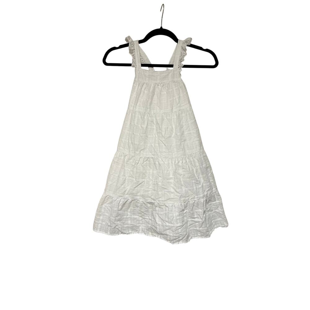Cat & Jack maxi dress, White, Size XS (4-5), eyelet lace straps